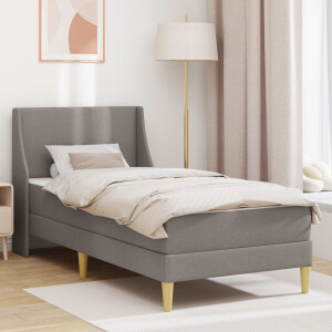 vidaXL Bedframe met matras met hoofdeinde Taupe 80x 200 cm Polyester