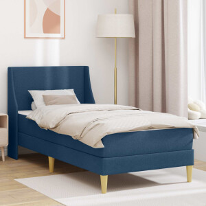 vidaXL Bedframe met matras met hoofdeinde Blauw 80x 200 cm Polyester