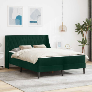 vidaXL Bedframe met matras met matras met hoofdeinde Fluweel