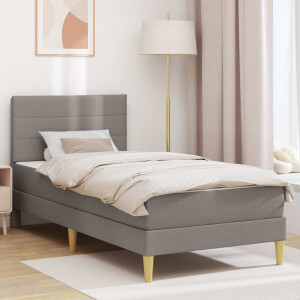 vidaXL Bedframe Taupe 90 x 190 cm Polyester