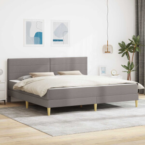 vidaXL Bedframe Taupe 200 x 200 cm Polyester