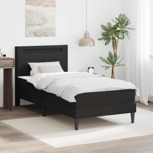 vidaXL Bedframe met LED-stripverlichting met hoofdeinde Kunstleer