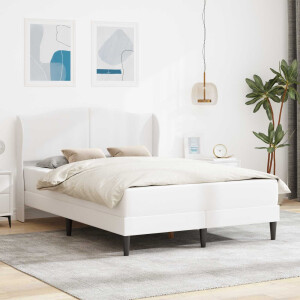 vidaXL Bedframe met hoofdeinde Wit 120 x 190 cm Kunstleer