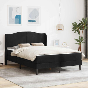 vidaXL Bedframe met hoofdeinde Zwart 120 x 200 cm Fluweel