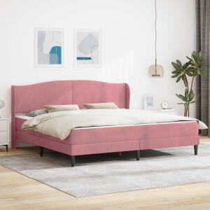 vidaXL Bedframe met hoofdeinde Roze 180 x 200 cm Fluweel