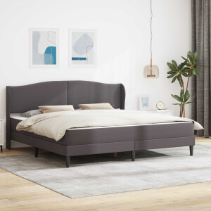 vidaXL Bedframe met hoofdeinde Grijs 180 x 200 cm Kunstleer