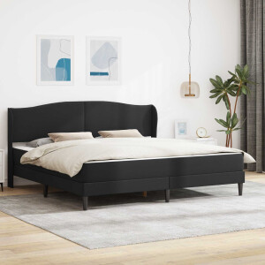 vidaXL Bedframe met hoofdeinde Zwart 180 x 200 cm Kunstleer