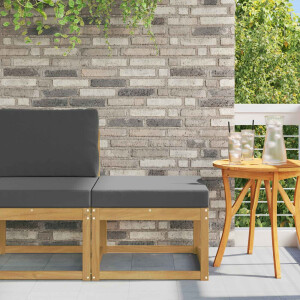 vidaXL Outdoor Hocker Massief Acaciahout Wit