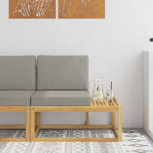 vidaXL Buiten Eind Sofa Wit 91 x 63 x 73 cm Massief Acaciahout