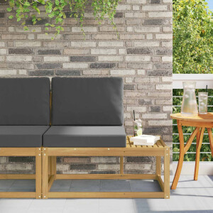 vidaXL Buiten Eind Sofa Wit 91 x 63 x 73 cm Massief Acaciahout