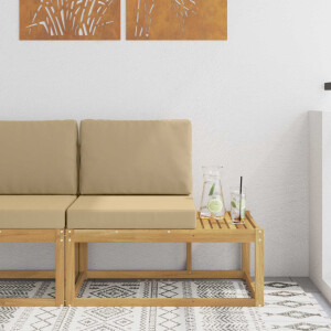 vidaXL Buiten Eind Sofa Wit 91 x 63 x 73 cm Massief Acaciahout