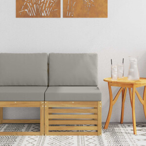 vidaXL Buiten Midden Sofa Massief Acaciahout Wit