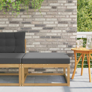 vidaXL Buiten Voetenbank Polyester Wit
