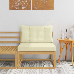 vidaXL Buiten Midden Sofa Polyester Wit