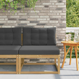 vidaXL Buiten Midden Sofa Polyester Wit