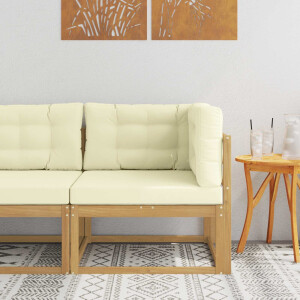 vidaXL Buiten Hoek Sofa Polyester Wit