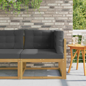 vidaXL Buiten Hoek Sofa Polyester Wit