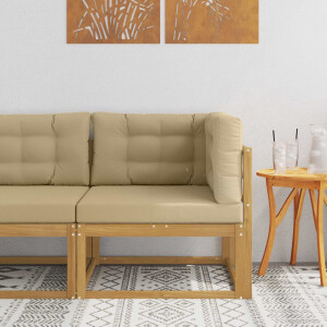 vidaXL Buiten Hoek Sofa Polyester Wit