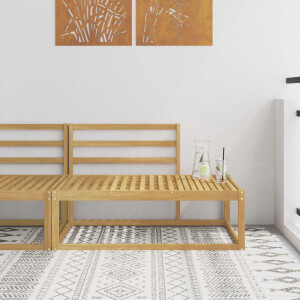 vidaXL Buiten Eind Sofa Wit 115 x 83 x 73 cm Massief Acaciahout