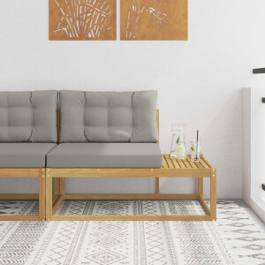 vidaXL Buiten Eind Sofa met kussen Wit 115 x 83 x 73 cm Polyester