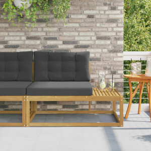vidaXL Buiten Eind Sofa met kussen Wit 115 x 83 x 73 cm Polyester