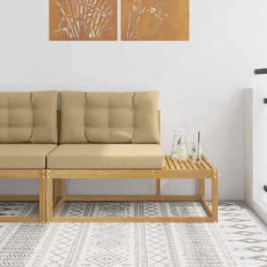 vidaXL Buiten Eind Sofa met kussen Wit 115 x 83 x 73 cm Polyester