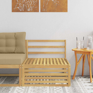 vidaXL Buiten Midden Sofa Massief Acaciahout Wit 83 x 79 x 73 cm
