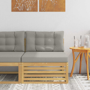 vidaXL Buiten Midden Sofa Massief Acaciahout Wit