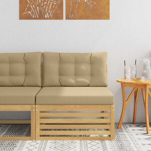 vidaXL Buiten Midden Sofa Massief Acaciahout Wit