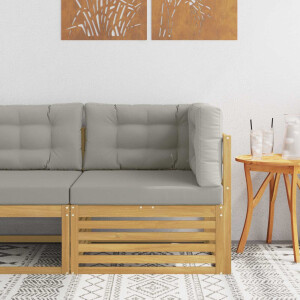 vidaXL Buiten Hoek Sofa Massief Acaciahout Wit