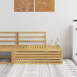 vidaXL Buiten Eindbank Wit 115 x 83 x 73 cm Massief Acaciahout