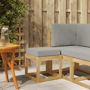 vidaXL Buitenstoolbank Wit 43 x 43 x 45 cm Massief Acaciahout