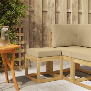 vidaXL Buitenstoolbank Wit 43 x 43 x 45 cm Massief Acaciahout