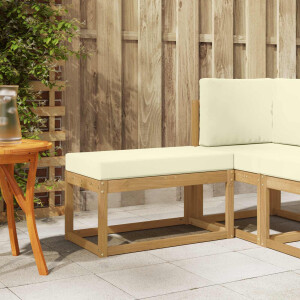 vidaXL Buitenstoolbank Wit 80 x 43 x 45 cm Massief Acaciahout