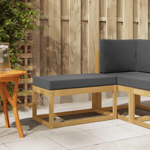 vidaXL Buitenstoolbank Wit 80 x 43 x 45 cm Massief Acaciahout