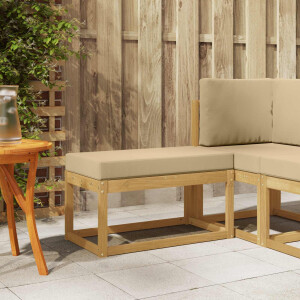 vidaXL Buitenstoolbank Wit 80 x 43 x 45 cm Massief Acaciahout