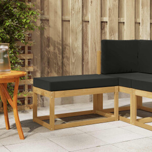 vidaXL Buitenstoolbank Wit 80 x 43 x 45 cm Massief Acaciahout
