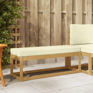vidaXL Buitenstoolbank Wit 115 x 43 x 45 cm Massief Acaciahout