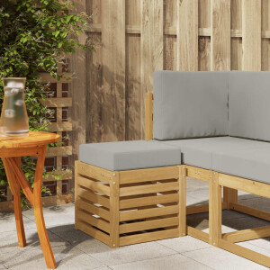 vidaXL Buitenstoolbank Wit 43 x 43 x 45 cm Massief Acaciahout