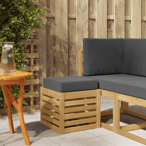 vidaXL Buitenstoolbank Wit 43 x 43 x 45 cm Massief Acaciahout