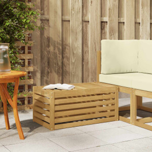 vidaXL Buitenstoolbank Wit 79 x 43 x 37 cm Massief Acaciahout