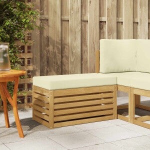 vidaXL Buitenstoolbank Wit 80 x 43 x 45 cm Massief Acaciahout