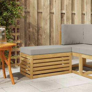 vidaXL Buitenstoolbank Wit 80 x 43 x 45 cm Massief Acaciahout