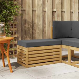 vidaXL Buitenstoolbank Wit 80 x 43 x 45 cm Massief Acaciahout