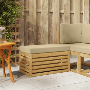 vidaXL Buitenstoolbank Wit 80 x 43 x 45 cm Massief Acaciahout
