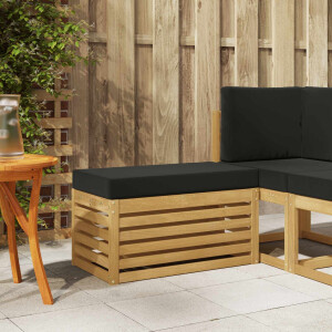 vidaXL Buitenstoolbank Wit 80 x 43 x 45 cm Massief Acaciahout