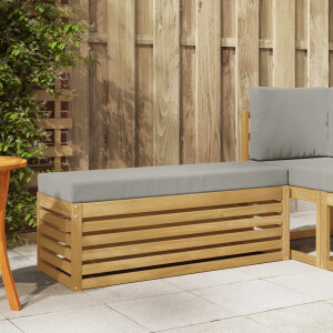 vidaXL Buitenstoolbank Wit 115 x 43 x 45 cm Massief Acaciahout