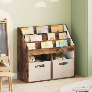 vidaXL Kinderen Boekenkast Gerookt eiken 72,5 x 29,5 x 69 cm