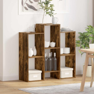 vidaXL Dressoir Gerookt eiken 90 x 30 x 90 cm