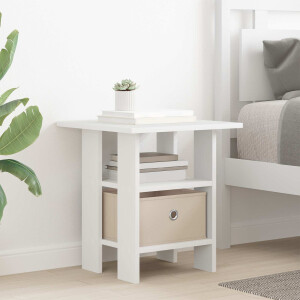 vidaXL Nachtkastje met lade Wit 41 x 40 x 45 cm Bewerkt hout